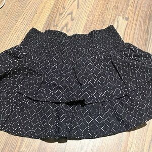 Black and Silver Bubble Mini Skirt